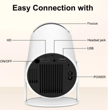 Portable 1080P Smart Projector with WiFi & Screen Mirroring