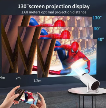 Portable 1080P Smart Projector with WiFi & Screen Mirroring