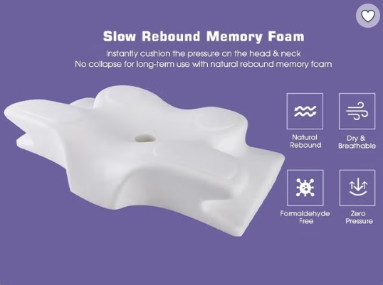 Orthopedic Memory Foam Pillow with Eye Mask for Better Sleep