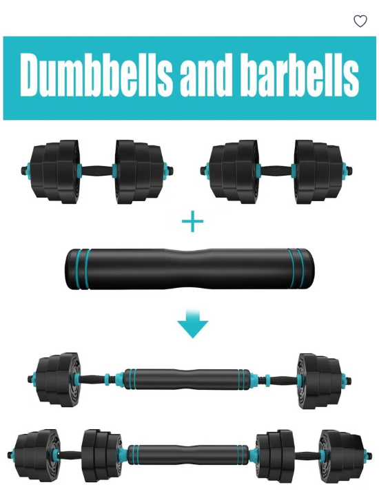 20KG Adjustable Octagonal Dumbbell Set with Connector Bar