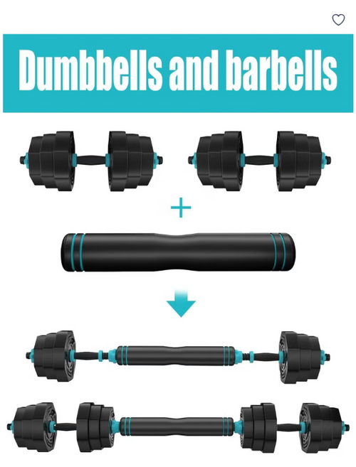 20KG Adjustable Octagonal Dumbbell Set with Connector Bar