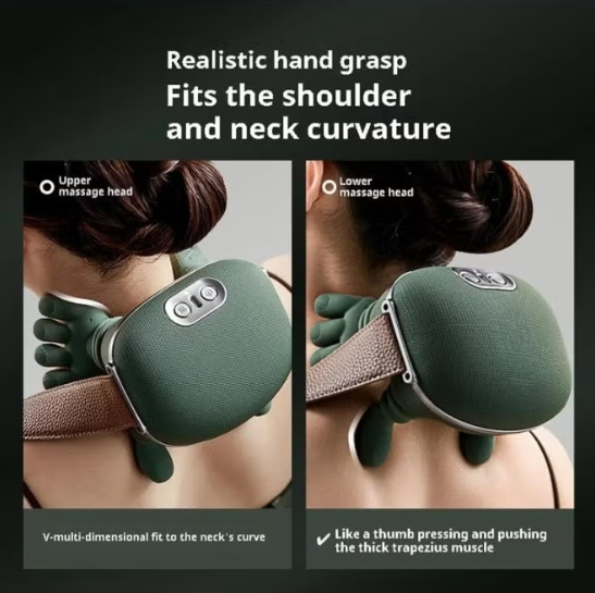 Smart 4D Neck & Shoulder Massager with Heat & Deep Kneading