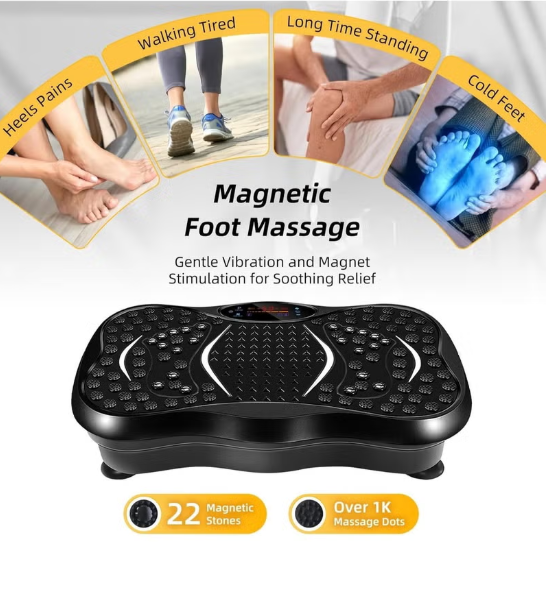 Whole Body Vibration Plate with Bluetooth & Remote for Home Gym