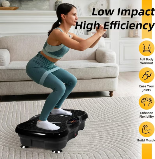 Whole Body Vibration Plate with Bluetooth & Remote for Home Gym